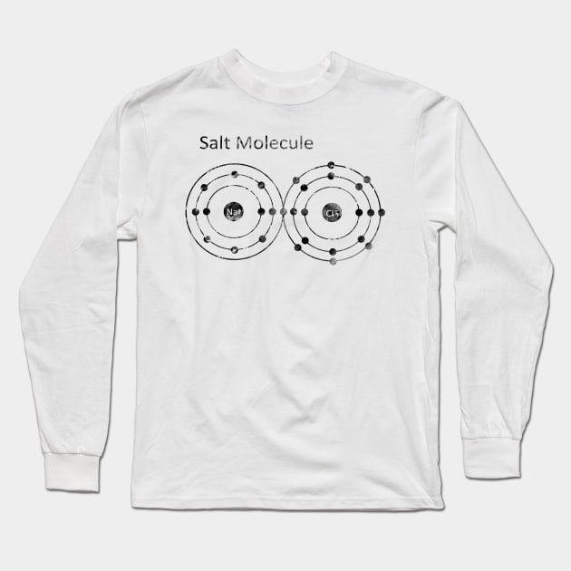 Salt Molecule Long Sleeve T-Shirt by erzebeth